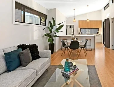 Open-plan kitchen extension with bifold doors, island unit, and roof lantern — Betta Space